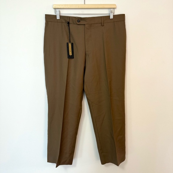 NWT Super 150’s by Tessilstrona 100% Virgin Wool Made In Italy Dress Pants